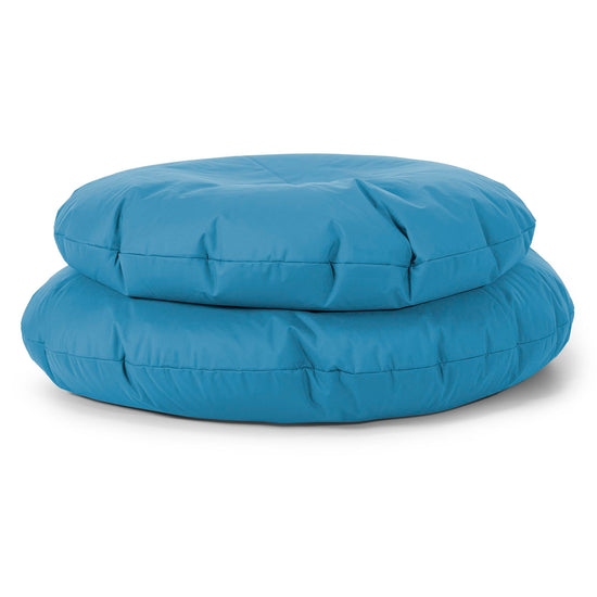 Flexforma Junior Children's Round Floor Cushion Bean Bag 2-14 yr - Easy Clean Turquoise Blue 03