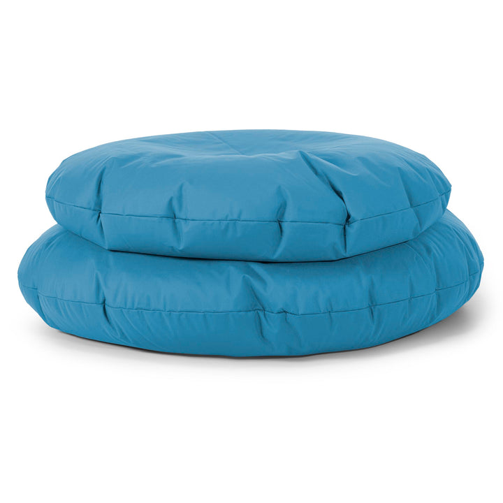 Flexforma Junior Children's Round Floor Cushion Bean Bag 2-14 yr - Easy Clean Turquoise Blue 03