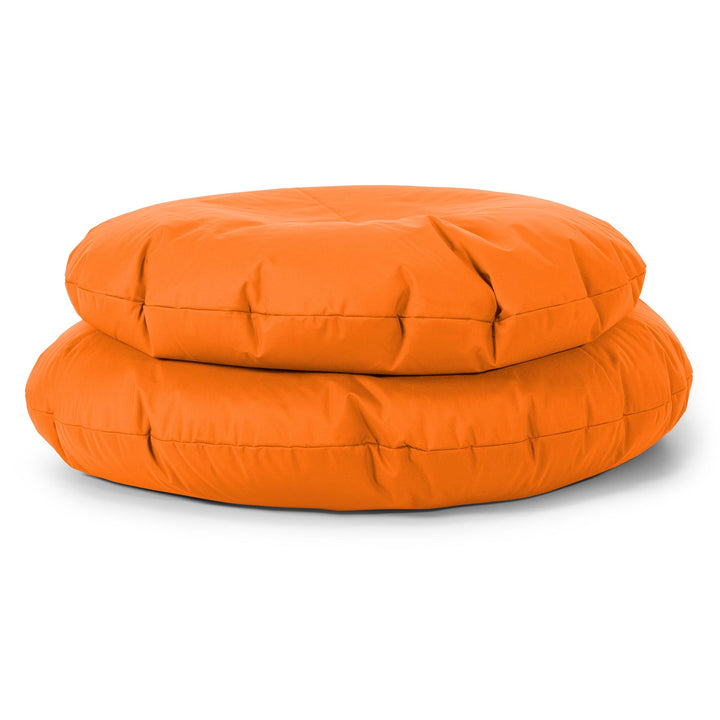 Flexforma Adult Round Floor Cushion Bean Bag - Easy Clean Orange 03