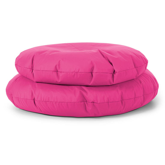 Flexforma Adult Round Floor Cushion Bean Bag - Easy Clean Pink 03