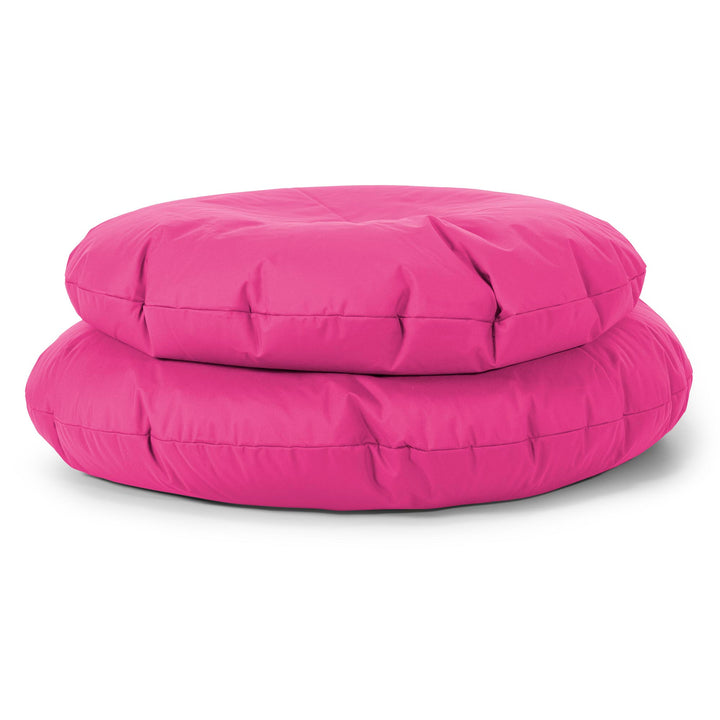 Flexforma Adult Round Floor Cushion Bean Bag - Easy Clean Pink 03