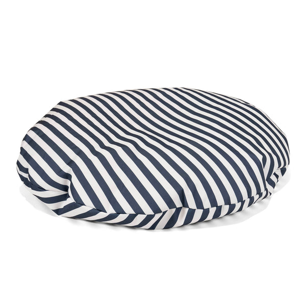 Flexforma Outdoor Adult Round Floor Cushion Bean Bag - Stripe Navy Blue 01