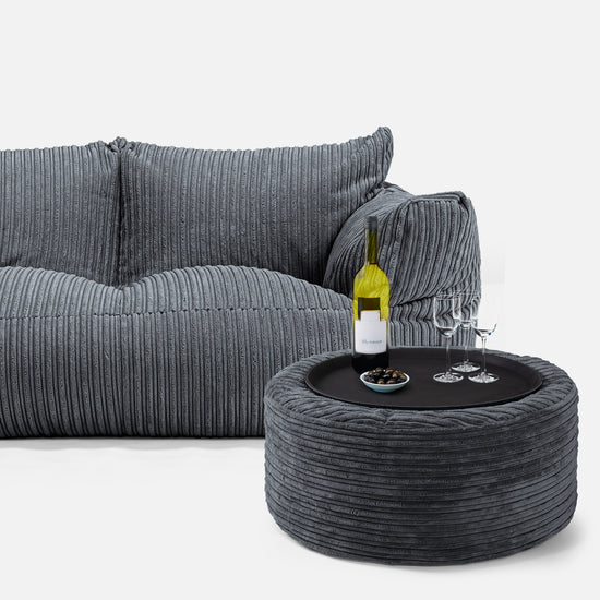 Josephine Sofa Bean Bag - Cord Slate Grey 03