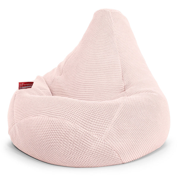 Highback Bean Bag Chair - Ellos Knitted Baby Pink