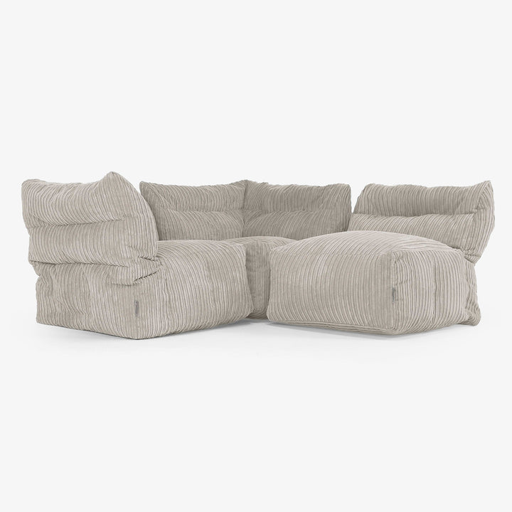 3 Piece Multi Modular Sofa Set - Cord Mink 03