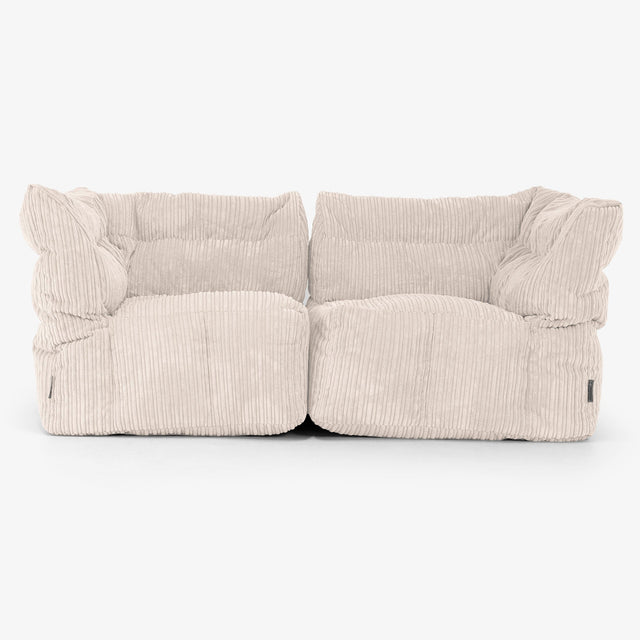 2 Piece Modular Sofa Set - Cord Ivory 01