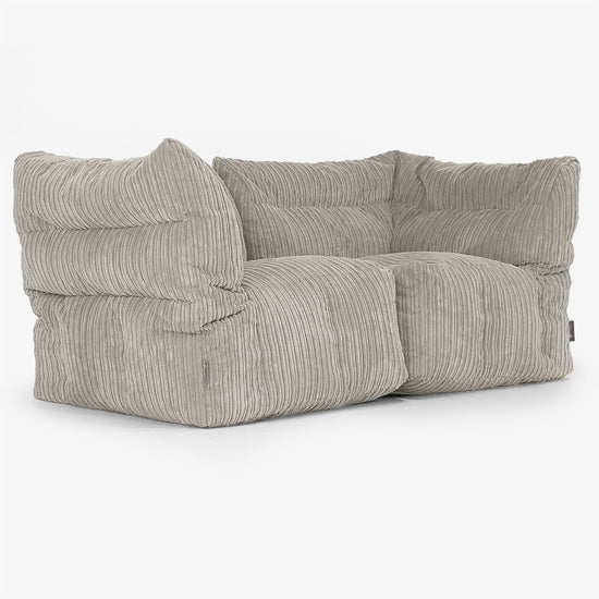 2 Piece Modular Sofa Set - Cord Mink 02