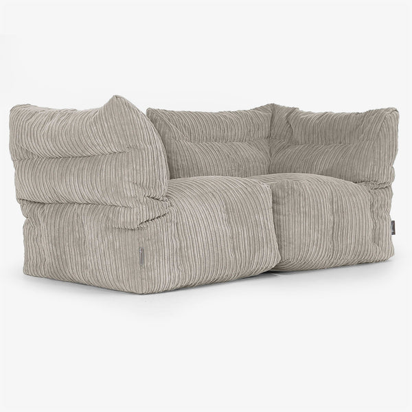2 Piece Modular Sofa Set - Cord Mink 01