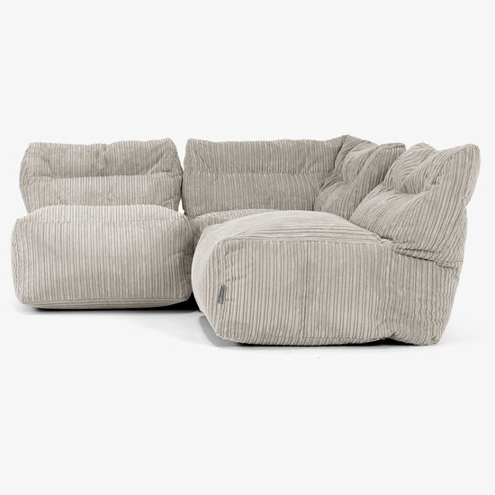 3 Piece Multi Open Modular Sofa Set - Cord Mink 02