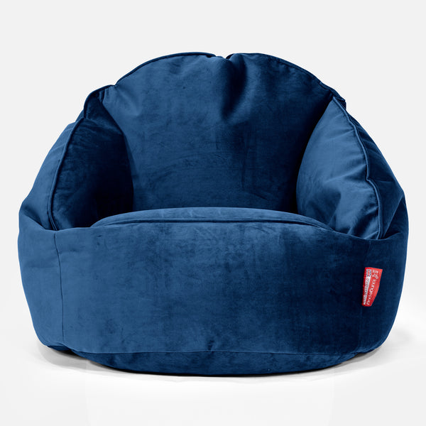 Bubble Bean Bag Chair - Velvet Midnight Blue 01