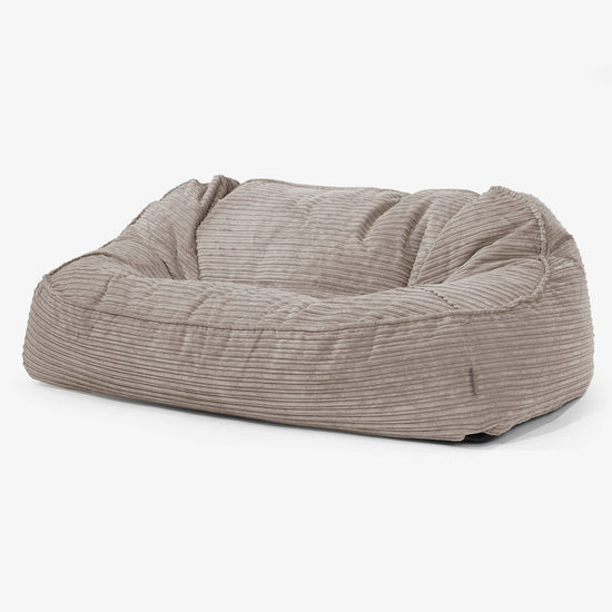 Sloucher Oversized Bean Bag Sofa - Cord Dovetail Grey 01