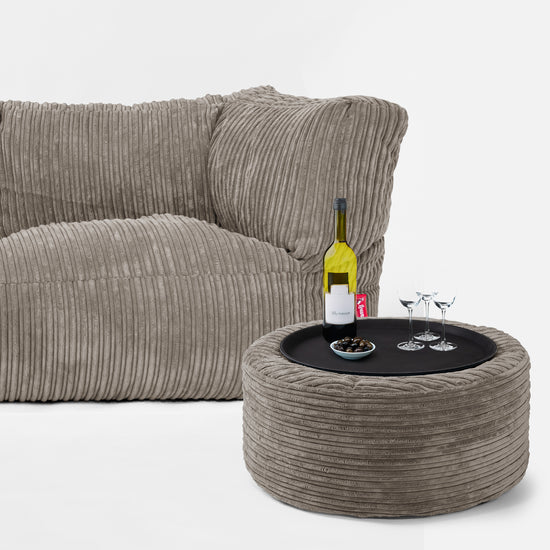 The 2 Seater Albert Sofa Bean Bag - Cord Dovetail Grey 03