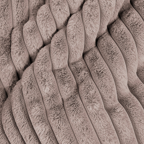 Sloucher Bean Bag Sofa - Ultra Plush Cord Minky Fabric Close-up Image