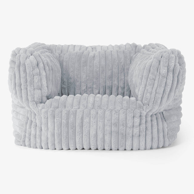 Albert Bean Bag Armchair - Ultra Plush Cord Duck Egg Blue 01