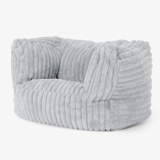 Albert Bean Bag Armchair - Ultra Plush Cord Duck Egg Blue 03