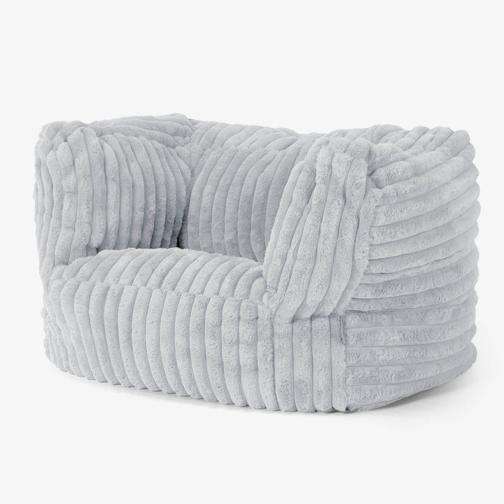 Albert Bean Bag Armchair - Ultra Plush Cord Duck Egg Blue 03