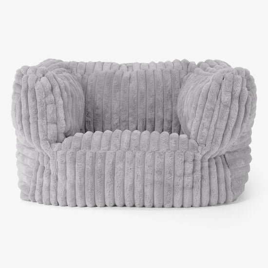 Albert Bean Bag Armchair - Ultra Plush Cord Grey 01