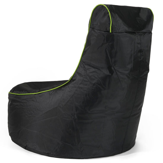 Car Seat Style Gaming Bean Bag Chair - Black / Green 06