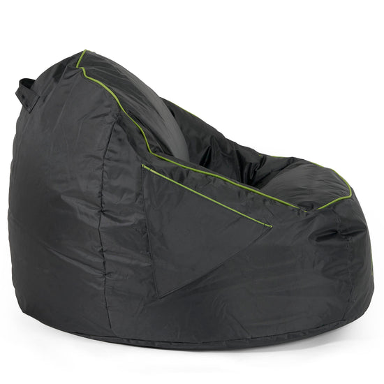 Egg Gamer Bean Bag Chair - Black / Green 02