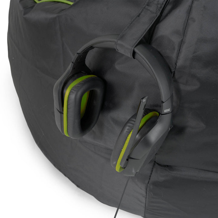 Egg Gamer Bean Bag Chair - Black / Green 06