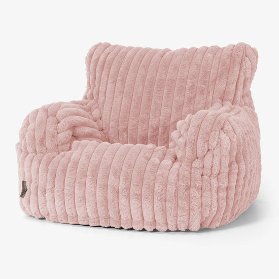 Josephine Bean Bag Armchair - Ultra Plush Cord Dusty Pink 01