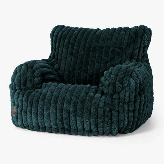 Josephine Bean Bag Armchair - Ultra Plush Cord Teal 01