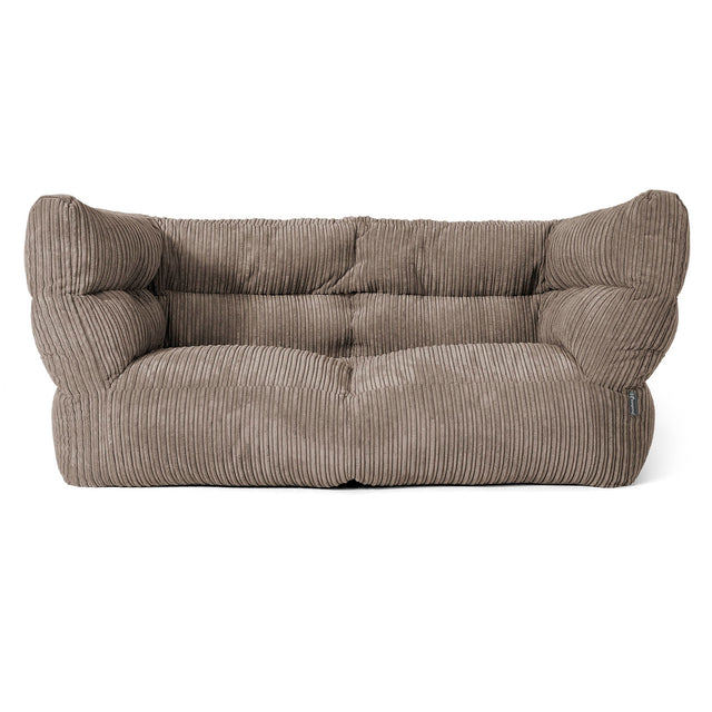 Louis 2 Seater Sofa Bean Bag - Cord Dovetail Grey 01