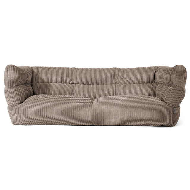 Louis 3 Seater Sofa Bean Bag - Cord Dovetail Grey 01