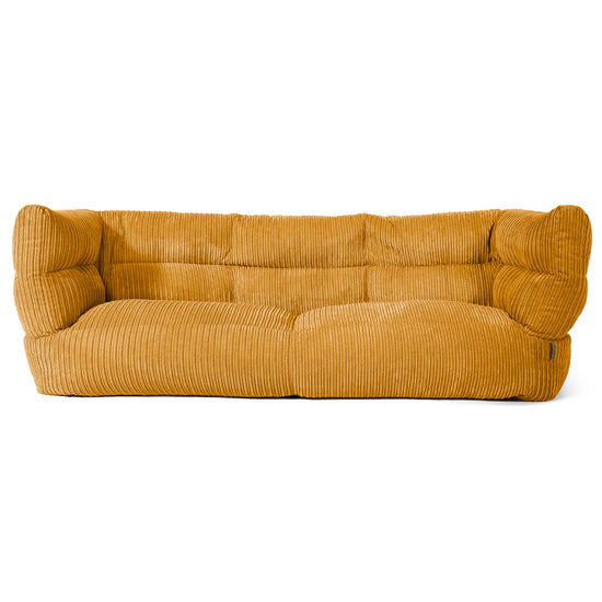 Louis 3 Seater Sofa Bean Bag - Cord Golden Honey 01