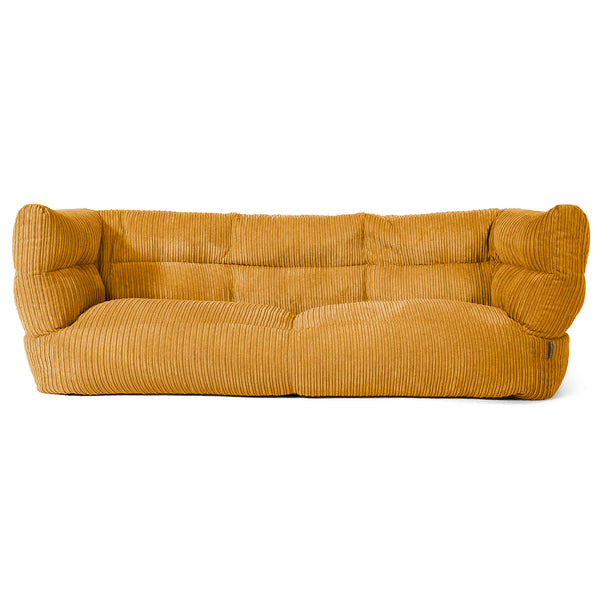 Louis 3 Seater Sofa Bean Bag - Cord Golden Honey 01