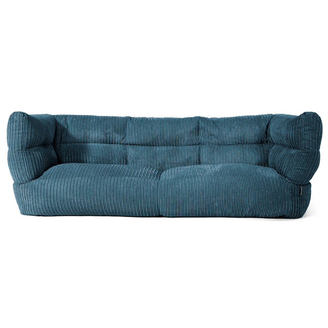 Louis 3 Seater Sofa Bean Bag - Cord Navy Blue 01