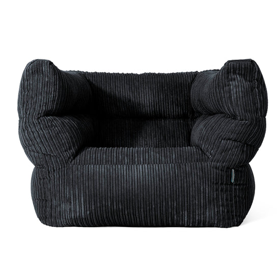 Louis Armchair Bean Bag - Cord Black 01