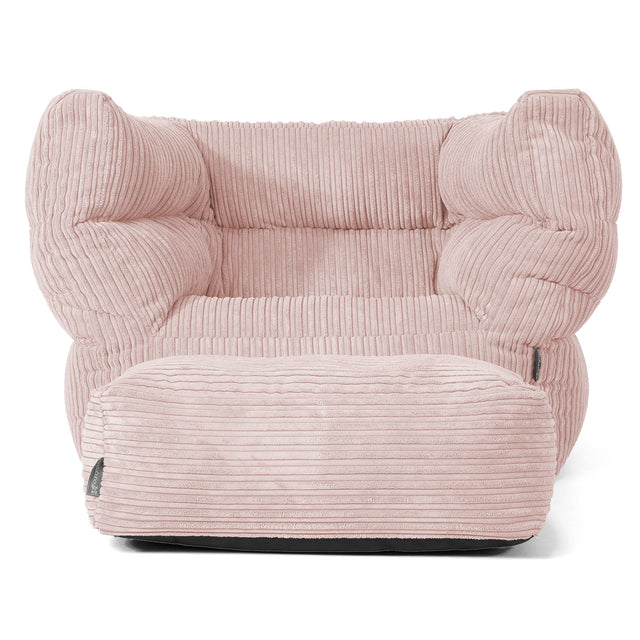 Louis Armchair Bean Bag - Cord Blush Pink 02