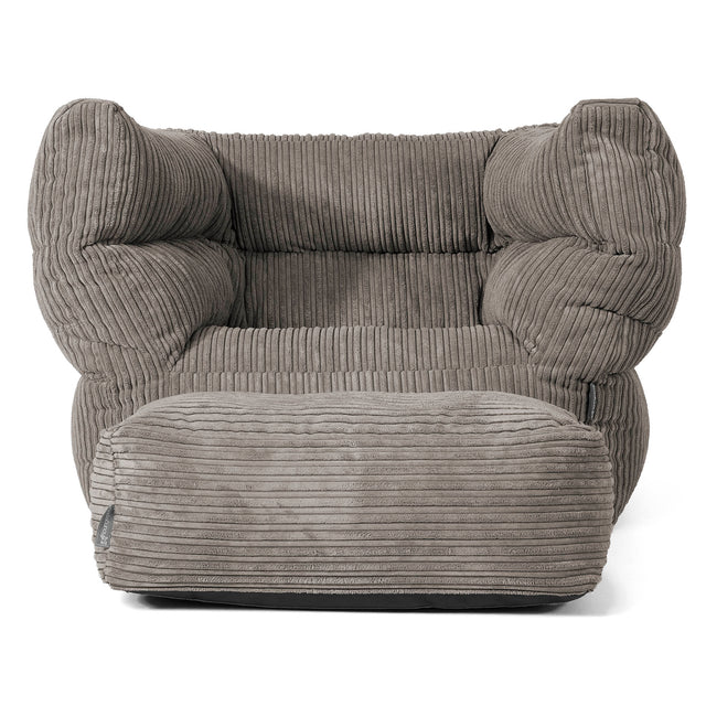 Louis Armchair Bean Bag - Cord Graphite Grey 02