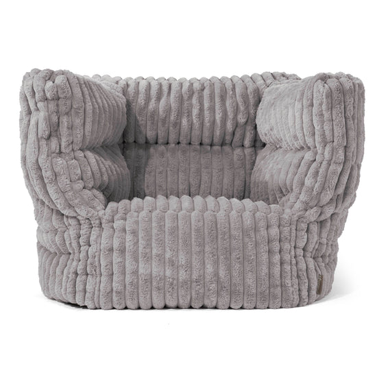 Louis Armchair Bean Bag - Ultra Plush Cord Grey 01