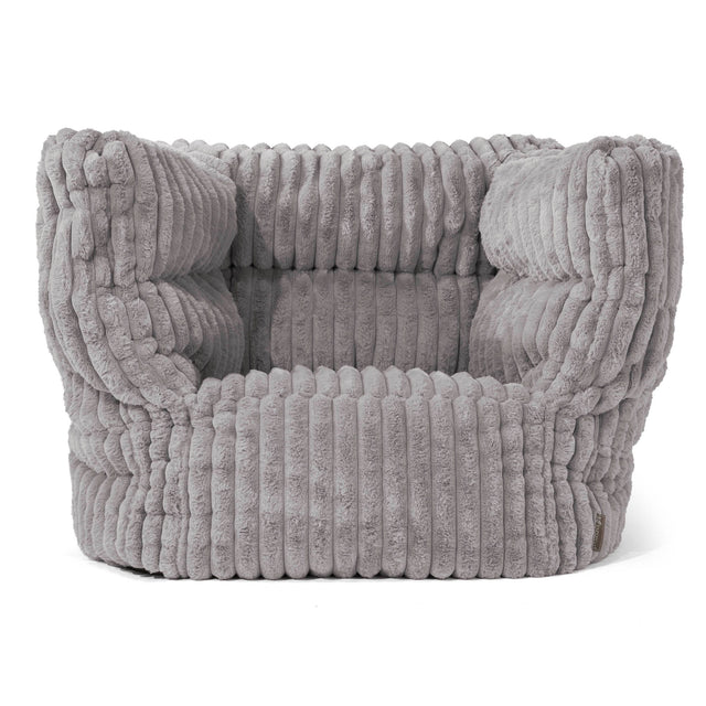 Louis Armchair Bean Bag - Ultra Plush Cord Grey 01