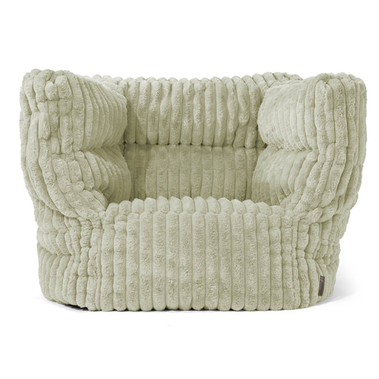 Louis Armchair Bean Bag - Ultra Plush Cord Sage Green 01
