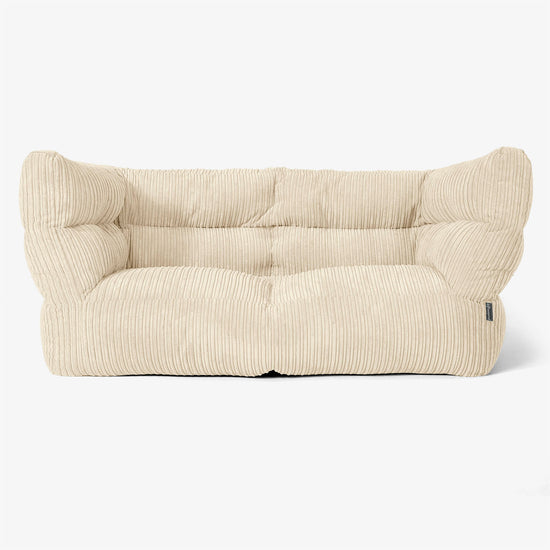 The 2 Seater Albert Sofa Bean Bag 2.0 - Cord Cream 01