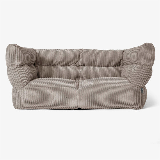 The 2 Seater Albert Sofa Bean Bag 2.0 - Cord Dovetail Grey 01
