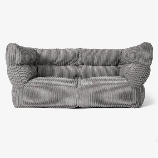 The 2 Seater Albert Sofa Bean Bag 2.0 - Cord Graphite Grey