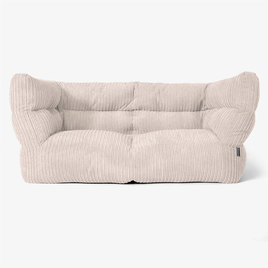 The 2 Seater Albert Sofa Bean Bag 2.0 - Cord Ivory 01