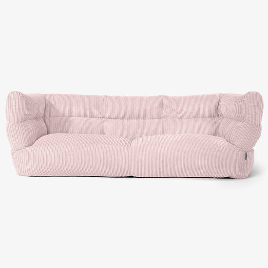 The 3 Seater Albert Sofa Bean Bag 2.0 - Cord Blush Pink 01