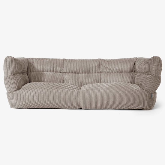 The 3 Seater Albert Sofa Bean Bag 2.0 - Cord Dovetail Grey 01