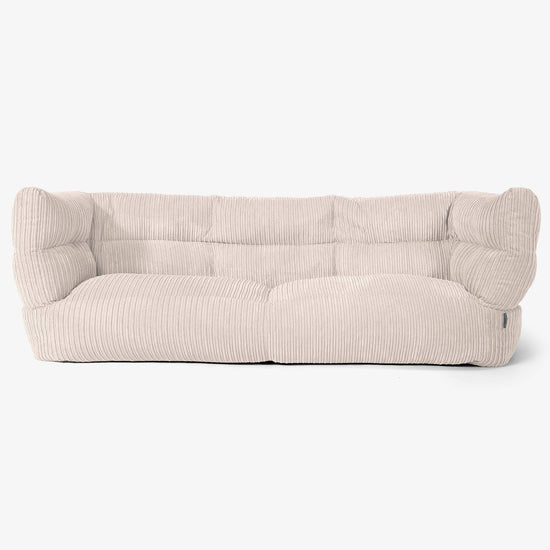 The 3 Seater Albert Sofa Bean Bag 2.0 - Cord Ivory 01