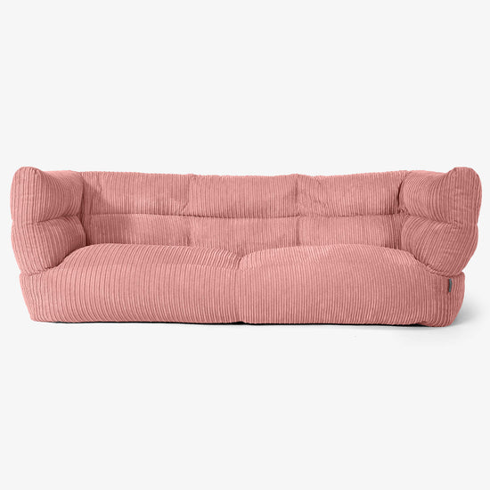 The 3 Seater Albert Sofa Bean Bag 2.0 - Cord Peach 01