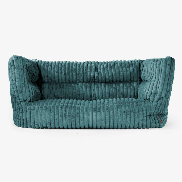 The 2 Seater Albert Sofa Bean Bag 2.0 - Ultra Plush Cord Teal