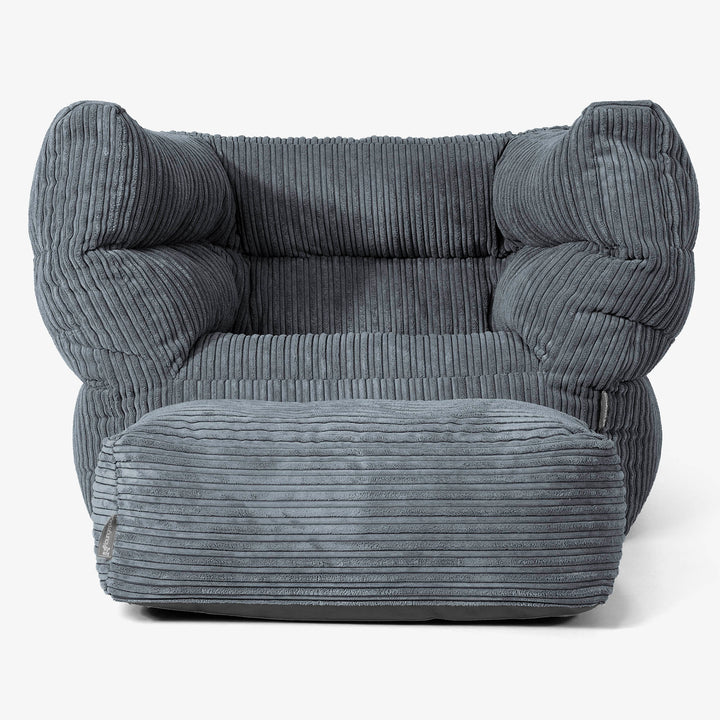 Albert Bean Bag Armchair 2.0 - Cord Slate Grey 02