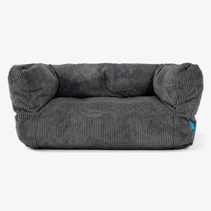 Albert Kids Sofa Bean Bag 2-6 yr - Pom Pom Black