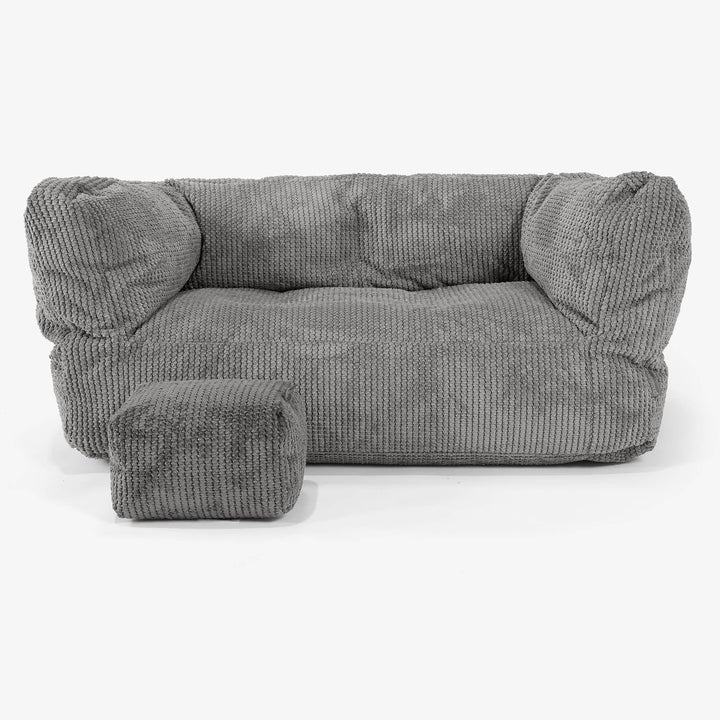 Albert Kids Sofa Bean Bag 2-6 yr - Pom Pom Charcoal Grey 02