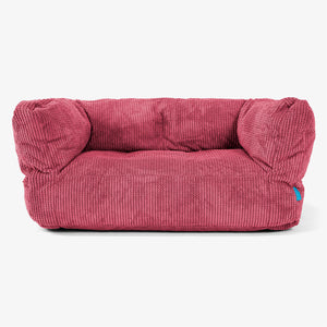 Albert Kids Sofa Bean Bag 2-6 yr - Pom Pom Pastel Red